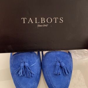 COPY - Talbots Breton blue Francesca Tassel moccasins